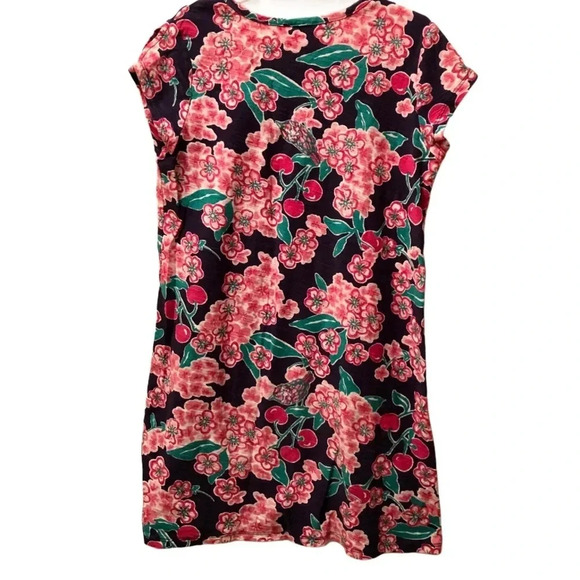 LILLY PULITZER EUC GIRLS DRESS BLUE OINK FALL CASUAL DRESSES FLORAL SIZE 6 7 M - Picture 5 of 5